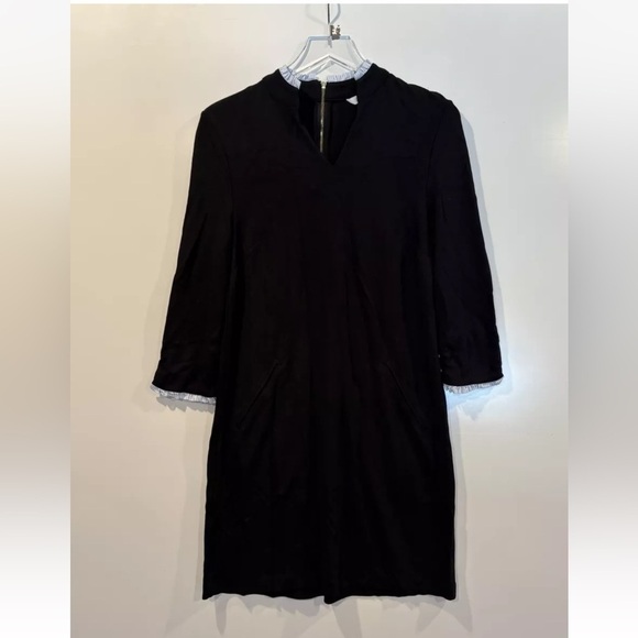 Crown & Ivy Blue Ruffle Trim Shift Dress Women’s Size Medium (503)‎ - Picture 1 of 4